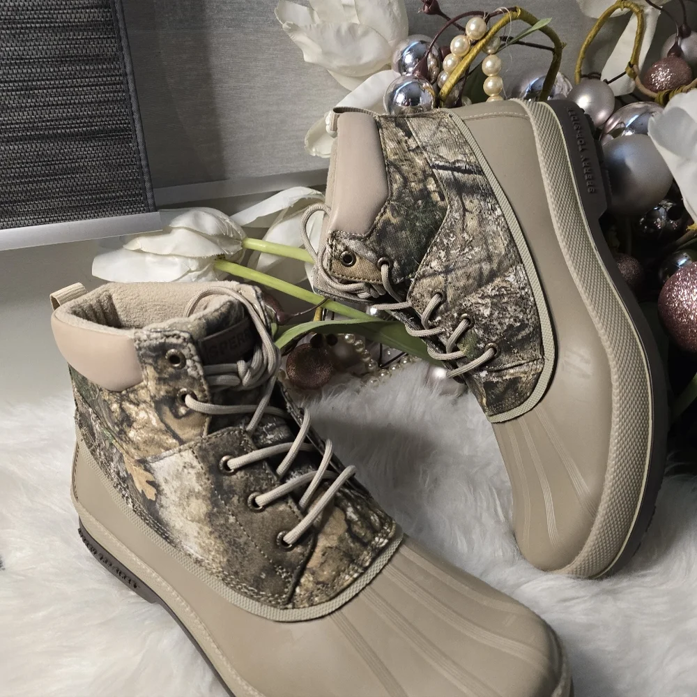 Sperry Cold Bay Chukka Boots Realtree Camo Olive mens Waterproof Boots Size 12